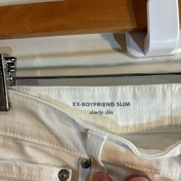 ADRIANO GOLDSCHMIED Sz 28R Ex-Boyfriend Slouchy Slim White Jeans High Waisted - Picture 6 of 11